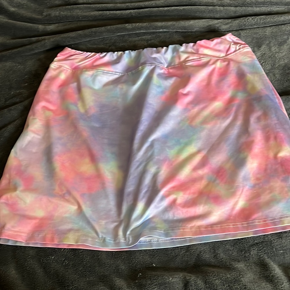 Pastel tie dye skort.